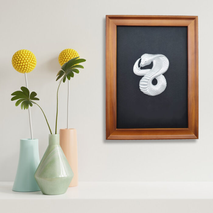 Mockup white wall with flower vase on Shelf.