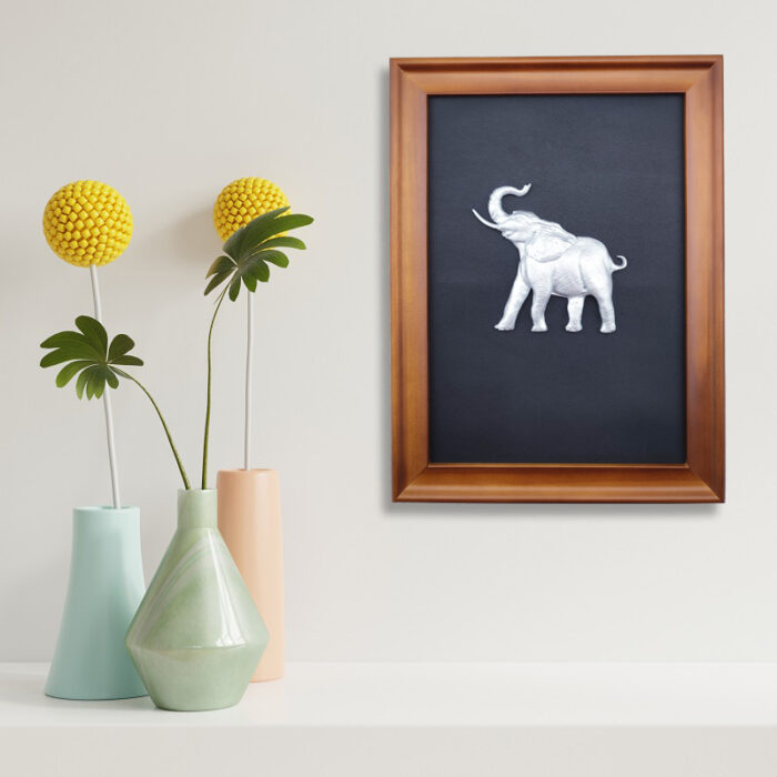 Mockup white wall with flower vase on Shelf.