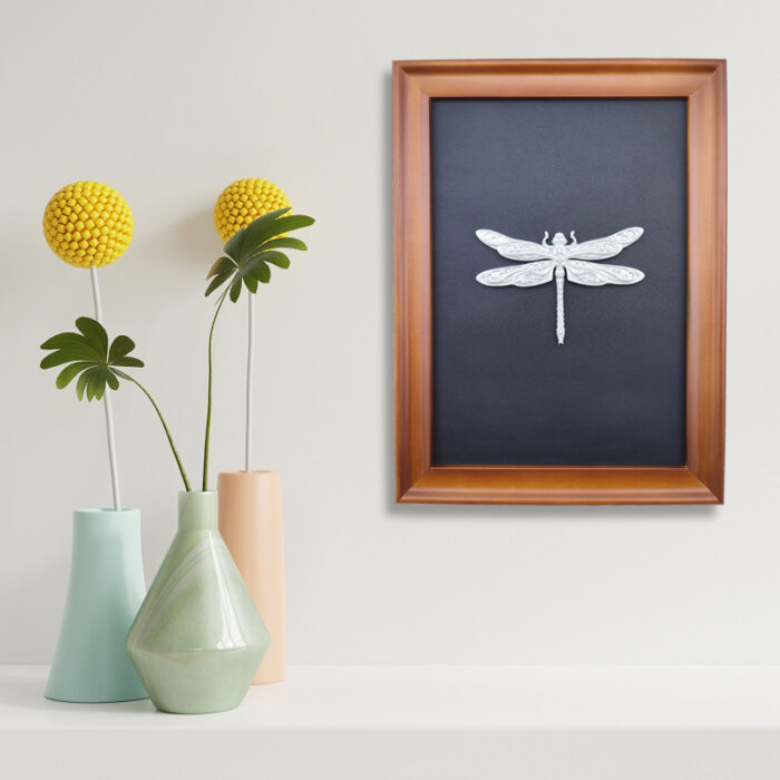 Mockup white wall with flower vase on Shelf.